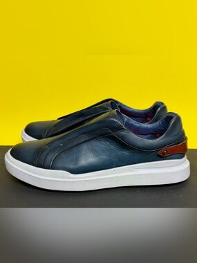 GARDNT Gino Sneaker Blue Patina Handmade Leather Men 46 US 12 MADE IN ITALY $295